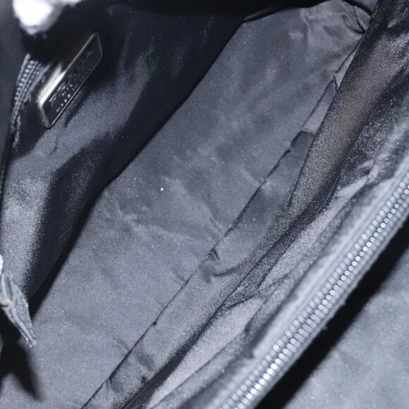 PRADA Hand Bag Nylon Plastic Black Silver Auth 119188 - Picture 10 of 15